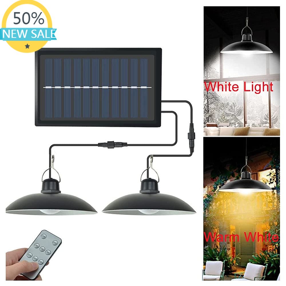 Smart Garden Led Lights - Lampe solaire suspendue à double tête,