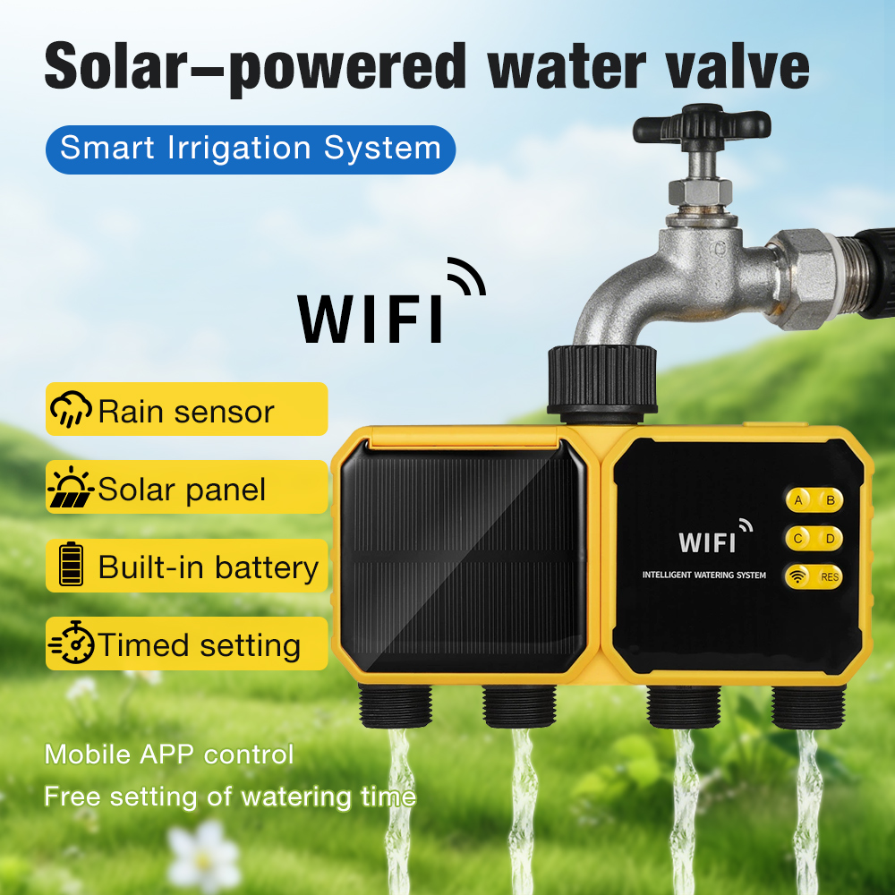 Smart Garden Tap - Programmateur d'arrosage solaire WiFi 1/2/4 sorties