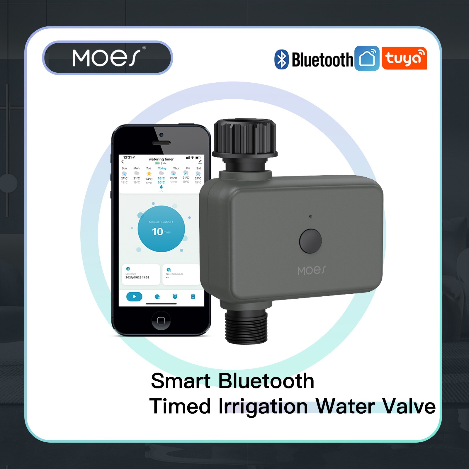 Smart Garden Water - MOES-Minuterie d'Eau Intelligente Tuya Bluetooth, Retard