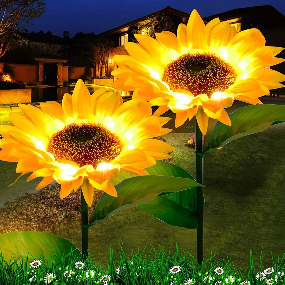 Smart Garden Led Lights - Simulé tournesols solaires extérieurs sens intelligent